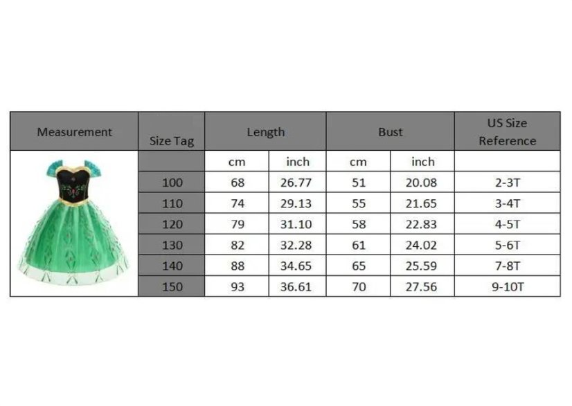 Children's costume Frozen Ice Kingdom Anna M 120 cm