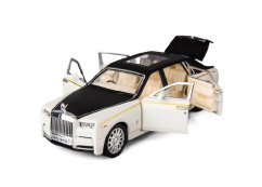 Rolls-Royce Phantom metalen model speelgoedbatterijverlichting klinkt 1:24 Wit