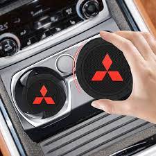 MITSUBISHI, 2 pcs Coasters, drink mat for the drink holder