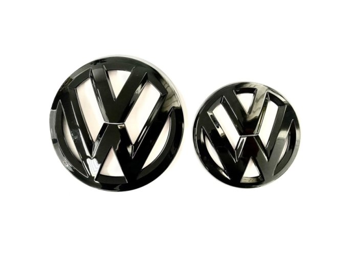 VW PASSAT B7 Variant (2012-2016) predný a zadný znak, logo (13,8cm a 11,3cm) - čierna lesklá