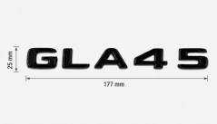 Mercedes nápis  GLA45 - černý lesklý 177mm