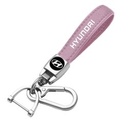 HYUNDAI key fob, keychain, pink leather