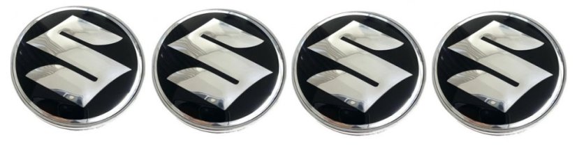 4pcs Wheel center caps SUZUKI 60mm black