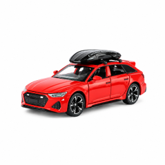 Audi RS6 kovinski model igrače luči baterije zvok 1:32 Rdeča