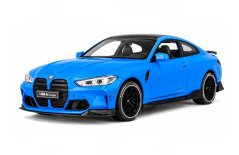 BMW M4 legetøj metal model batteridrevet lys lyd 1:32 Blå