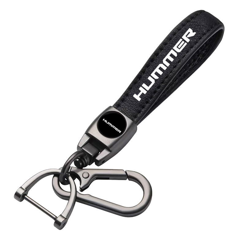 Hummer key fob, keychain black leather