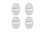 4 pcs ŠKODA Protective cover for the door latch- silver