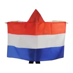 Originální tělová vlajka s kapucí (150x90cm, 3x5ft) - Holandsko