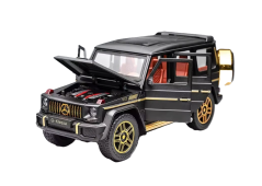 Mercedes Benz G 63 Brabus modello in metallo giocattolo luci della batteria suono 1:24 Nero