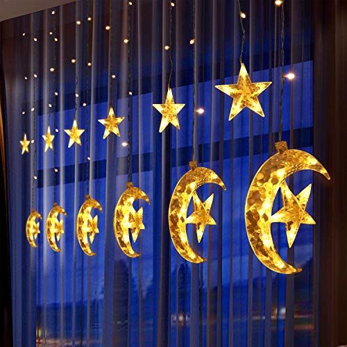 LUMA LED 138 LED light chain, hinge stars and months 3m - cable 1.5m, warm white
