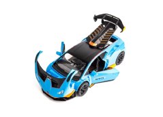 Lamborghini Huracan STO modelo de metal juguete batería luces sonido 1:24 Azul