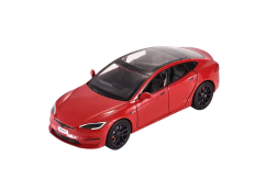 Tes model S metal model toy battery lights sound 1:24 Red
