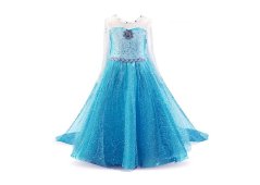 Kostým dětský Frozen Ledové království Elsa dlouhé plesové šaty L 130
