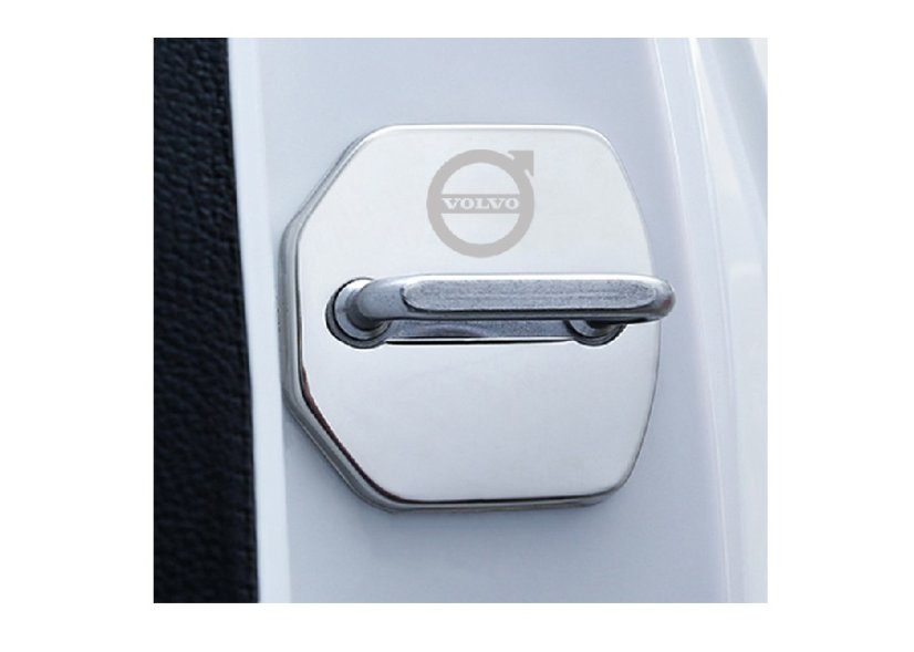 4 pcs VOLVO Protective cover for the door latch- silver