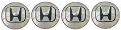 4pcs Wheel center caps HONDA 60mm silver black