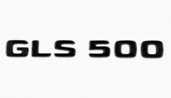 Mercedes lettering GLS500 - glossy black 202mm