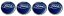 4pcs Wheel center caps, blue FORD 60mm
