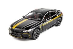 BMW M8 metal model toy battery lights sound 1:24 Black