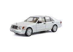 Mercedes Benz S W140 metalen model speelgoedbatterijverlichting klinkt 1:24 Wit