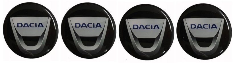4pcs Wheel center caps DACIA 60mm black chrome