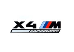 BMW X 4 competetion lettering 170mm black