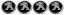 4pcs Wheel center caps PEUGEOT 60mm black