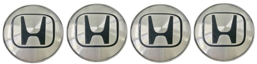 4pcs Wheel center caps HONDA 60mm silver black