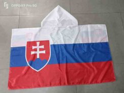Оригинален флаг с качулка (150x90cm, 3x5ft) - Словакия