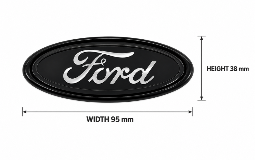 FORD emblem 95 x 38mm front or rear - glossy black