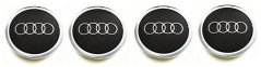 4pcs Wheel center caps AUDI 77mm black glossy 4L0601170