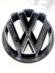 VW Volkswagen PASSAT B6 2005-2011 (150mm) främre emblem, logotyp - svart matt