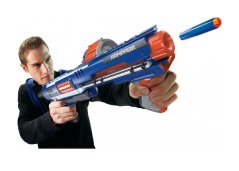 HASBRO NERF Elite Rampage collapsible rifle with drum magazine