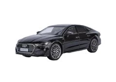 Audi A7 modelo de metal com luzes de bateria de brinquedo com som 1:24 Preto