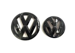 Emblema dianteiro e traseiro VW TIGUAN (2010-2017) , logotipo (15cm e 11cm) - preto brilhante