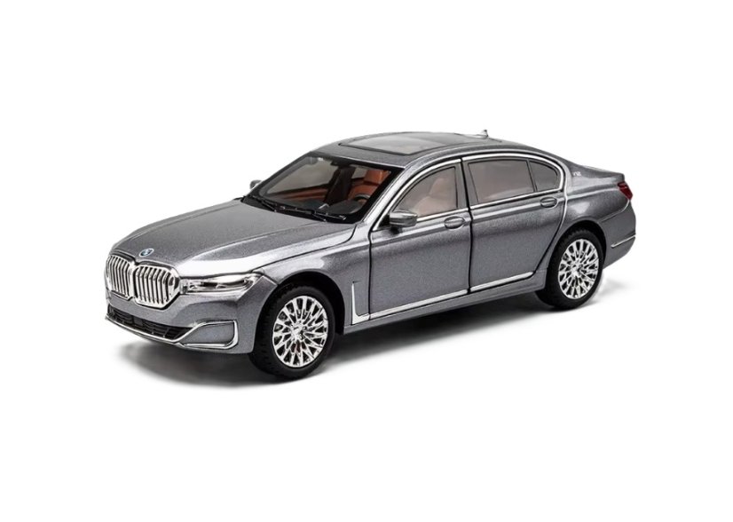 BMW 760 Li metalen model speelgoedbatterijverlichting klinkt 1:24 Grijs