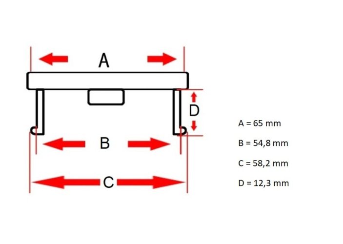 Hjul mittkapsel ŠKODA 65mm svart krom 3B7601171