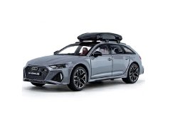 Audi RS6 metalen model speelgoedbatterijverlichting klinkt 1:24 Grijs