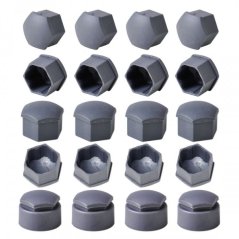 Bolt covers, for wheel bolts 17mm, set of 20 grey-KOPIE