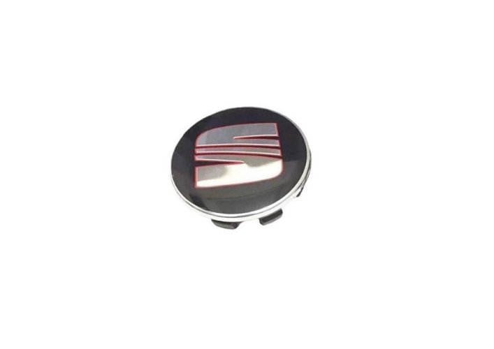 Wheel center cap SEAT 63mm black red chrome 1P0601165