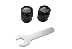 2 st HARLEY DAVIDSON ventilkåpor, svart ventilkåpor