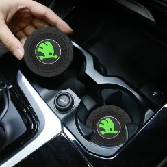 ŠKODA, 2 pcs Coasters, drink mat for the drink holder