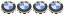 4pcs Wheel center caps BMW 56mm blue 36122455268
