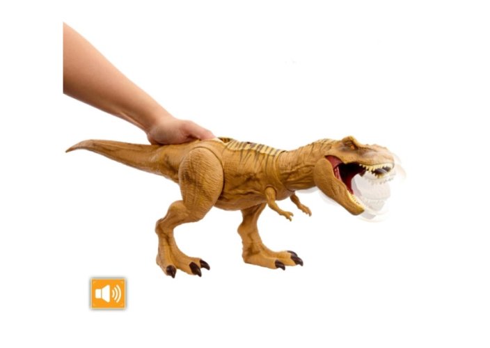 MATTEL Jurassic World T-REX op jacht met geluiden