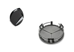 Wheel center cap MERCEDES BENZ 75mm black gloss B66470202