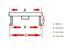 Krytky kol, pokličky na kola JEEP 56mm chromová 52059522AA