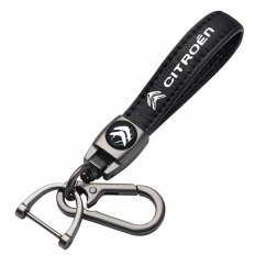 CITROEN key fob, keychain black leather