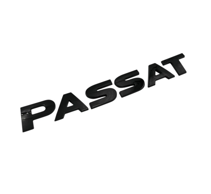 PASSAT inscription - black glossy 187mm
