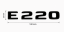 Mercedes lettering E320 - glossy black 140 mm