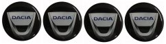 4pcs Wheel center caps DACIA 60mm black chrome
