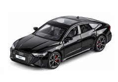 Audi RS7 legetøj metal model batteridrevet lys lyd 1:32 sort